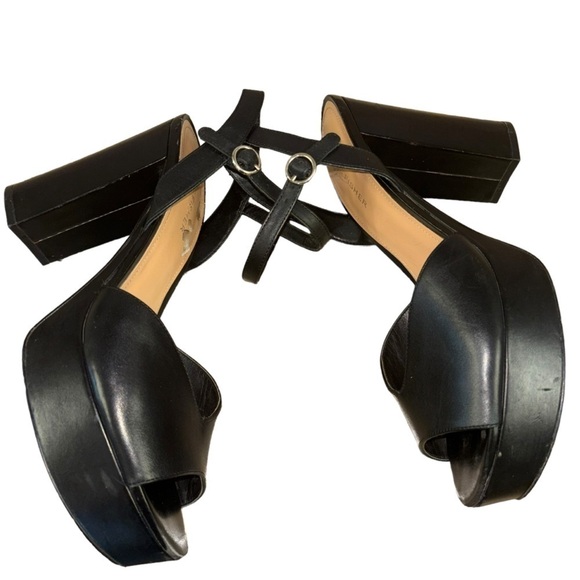 Marc Fisher Black Platform High Heels Women’s 10 Disco Mobwife Goth FairyGoth - Picture 3 of 16